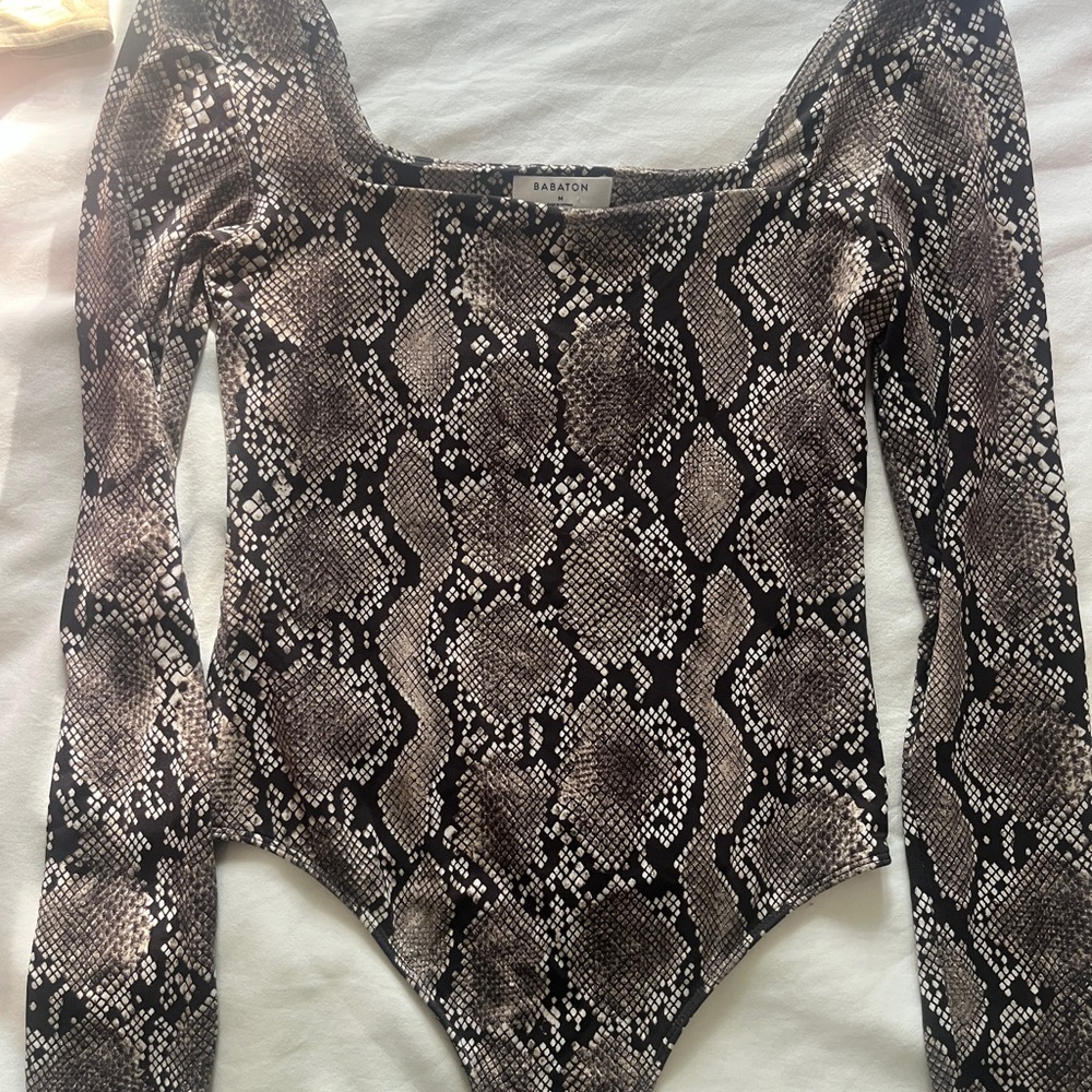 Babaton Snake Print Bodysuit